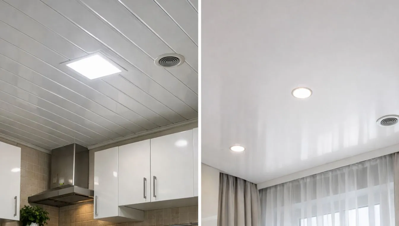 Натяжной потолок или пластиковый?